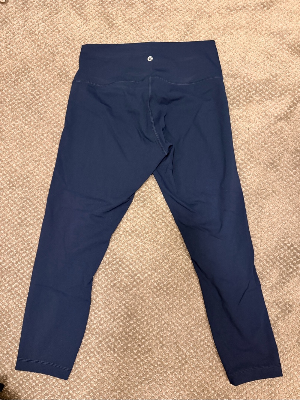 LULULEMON WUNDER UNDER HIGH RISE CROPPED LEGGINGS NAVY SIZE 10